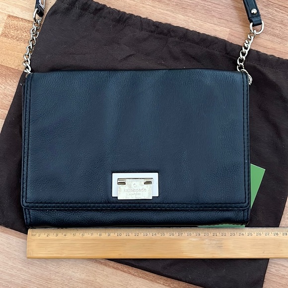 Kate Spade Black Mini Purse with Black/White Strap - Picture 1 of 11